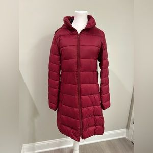 Forever 21 Women’s Long Puffer Jacket- Wine- Medium- NWT